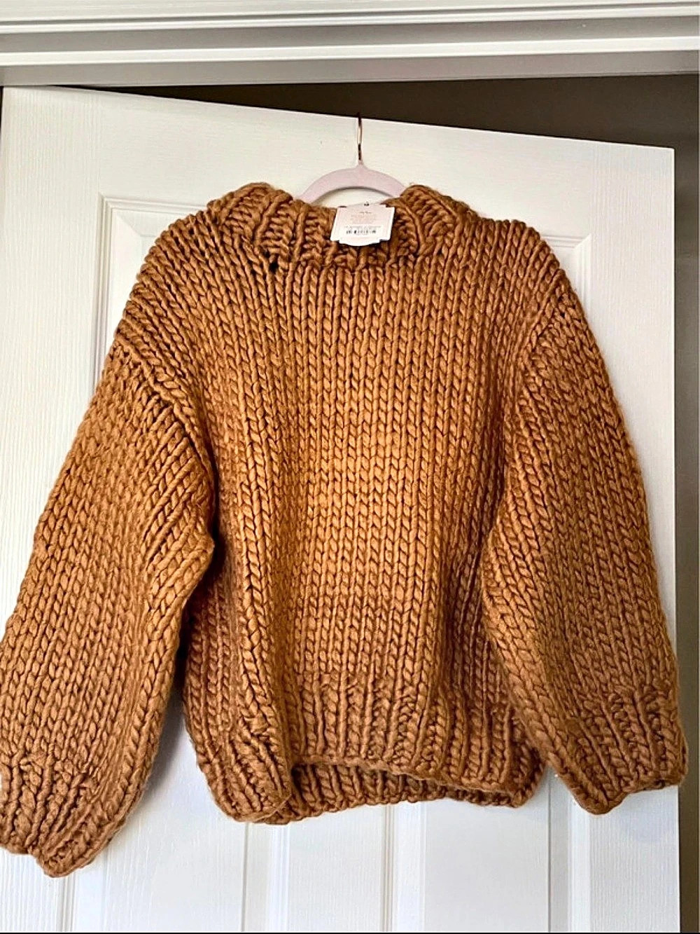 Ivy City Co Ira Sweater in Almond super Chunky Knit Brown XS NWT